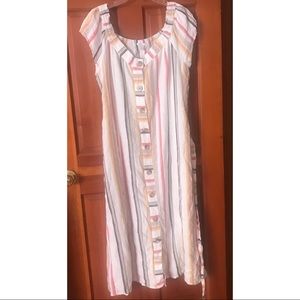 {est 1946} striped dress with pockets